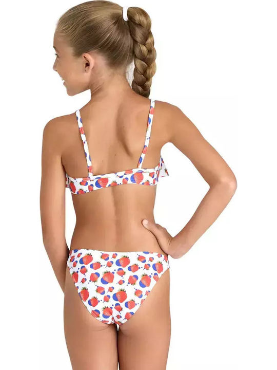 ARENA Costume Da Bagno Bandeau 2 Pezzi Tropical Summer – Unisex Bambini E Ragazzi, Stampa Tropicale