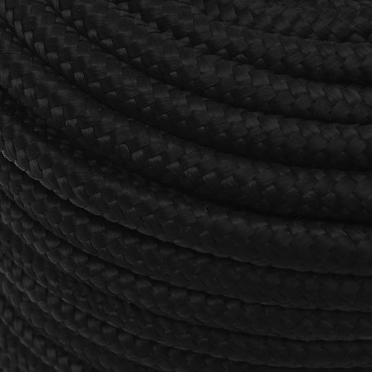 vidaXL Frânghie Diametru 14mm cu Lungime 250m Frânghie Neagră de Lucru Neagră 14mm 250m din Poliester