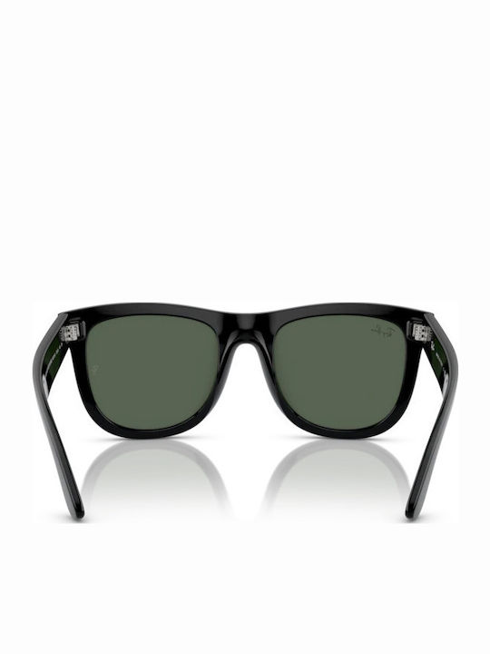 Ray Ban Wayfarer Reverse Unisex Sunglasses with Black Plastic Frame and Green Lens RB0502S 6677VR