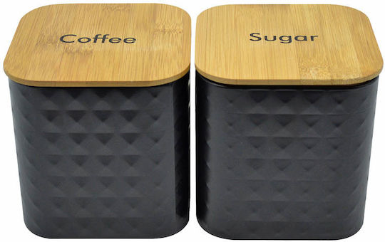 Ankor General Use Vase with Lid Metallic Black 11.5x11.5x13cm