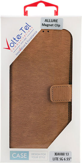 Volte-Tel Wallet Δερματίνης Καφέ (Xiaomi 13 Lite)