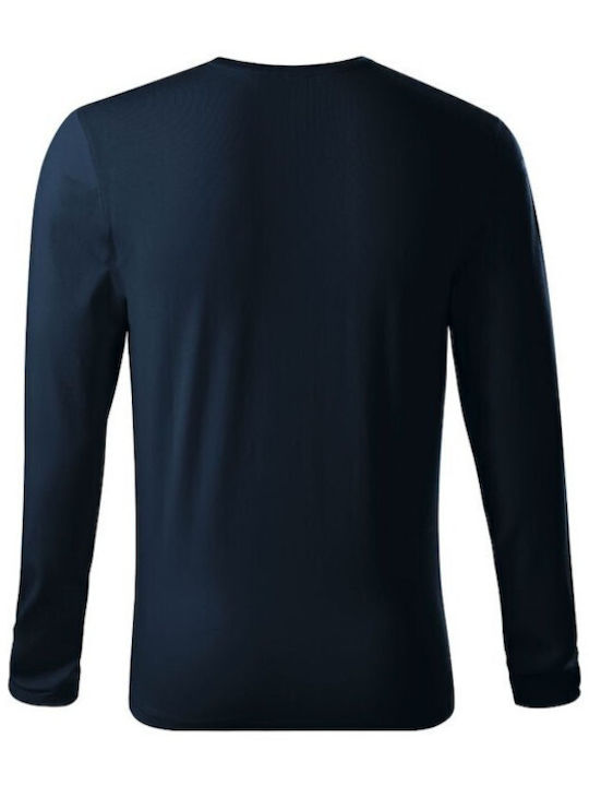 Malfini Men's Long Sleeve Promotional Blouse Navy Blue