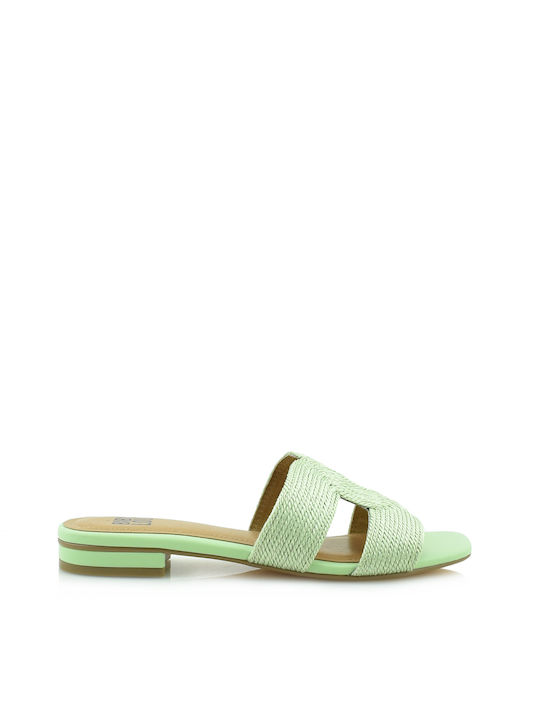 BIBI LOU GREEN FLAT MULES - 839Z94