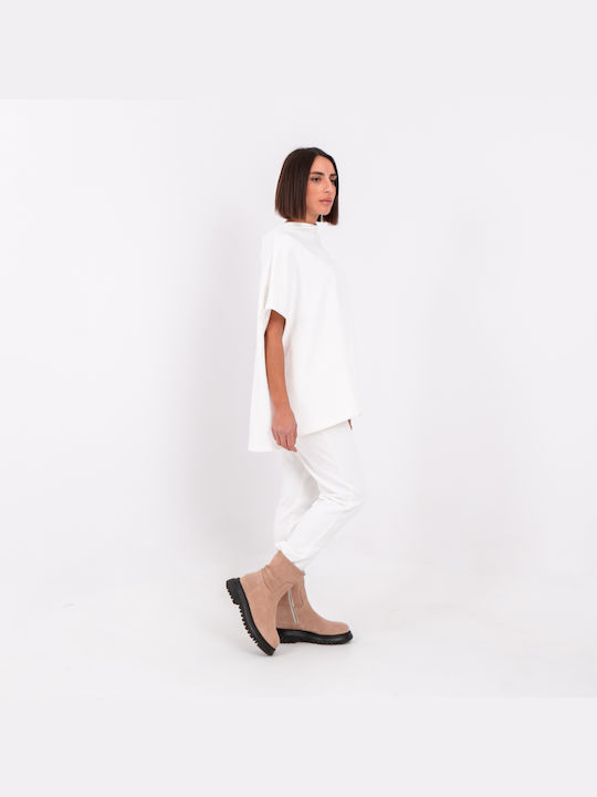 LOTUS EATERS OFFWHITE COTTON PANTS - LAGURUS