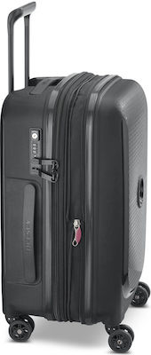 Delsey Large Travel Suitcase Hard Black Belmont with 4 Wheels Height 83cm.