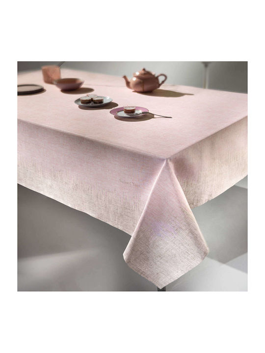 Saint Clair 1021 Polyester Stain Resistant Tablecloth Pink Beige 145x220cm