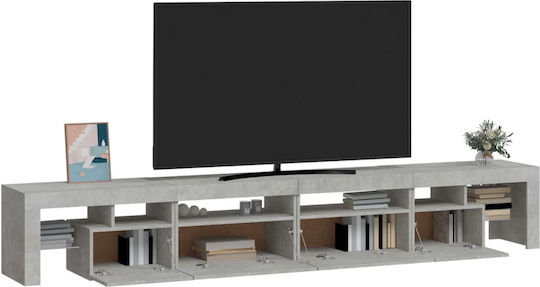 TV Stand with LED Lighting Gray L260xD36.5xH40cm