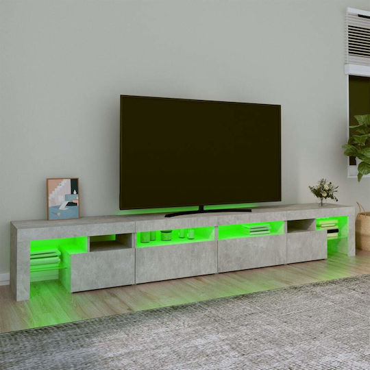TV Stand with LED Lighting Gray L260xD36.5xH40cm