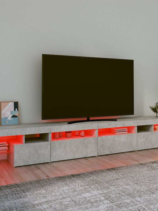 TV-Ständer mit LED-Beleuchtung Grau M260xT36.5xH40cm