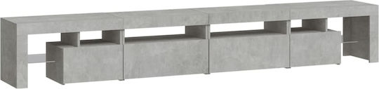 TV Stand with LED Lighting Gray L260xD36.5xH40cm