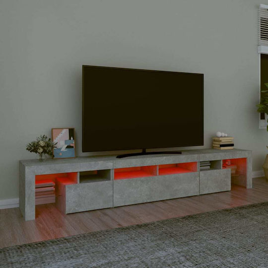 Έπιπλο Τηλεόρασης με Φωτισμό LED Γκρι Μ230xΠ36.5xΥ40cm