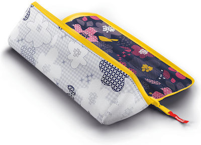 PENCIL CASE MAPED PATTERN PURPLE