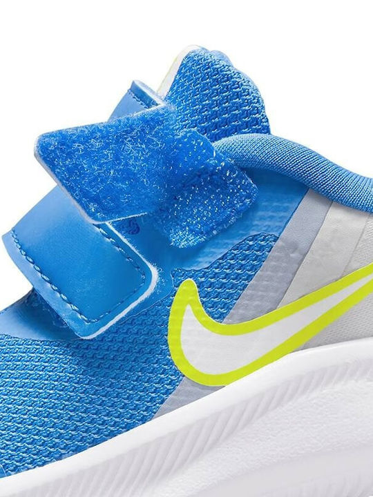 Star Runner 3 Kids Sports Shoes Running with Hoop & Loop Closure Light Blue