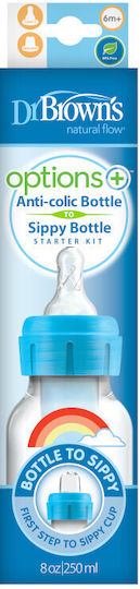 Dr. Brown's Plastic Baby Bottle Anti-Colic with Silicone Teat for 6+ Months 250ml