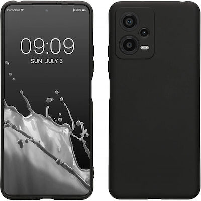 KWmobile Rubberized Silicone Back Cover Black (Redmi Note 12 5G / Poco X5 5G)