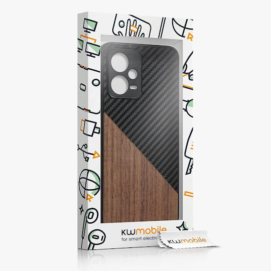 KWmobile Back Cover Ξύλινο Black / Dark Brown (Redmi Note 12 5G / Poco X5 5G)