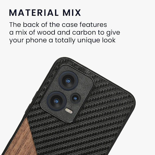 KWmobile Back Cover Ξύλινο Black / Dark Brown (Redmi Note 12 5G / Poco X5 5G)