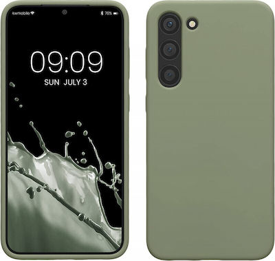 KWmobile Rubberized Umschlag Rückseite Silikon Grey Green (Galaxy S23+) 60274.172