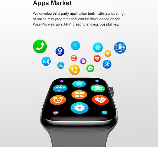NO.1 DT8 Mini Smartwatch (Γκρι)