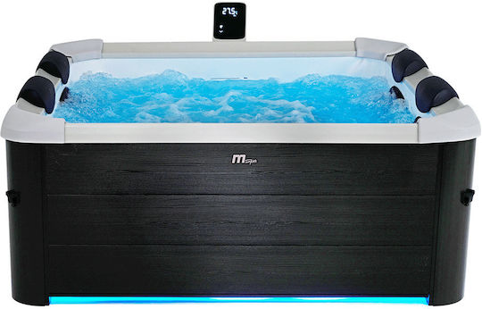 MSpa Oslo Freistehende Badewanne Bioethanol Kamine im Freien mit Hydrotherapie 160x160cm