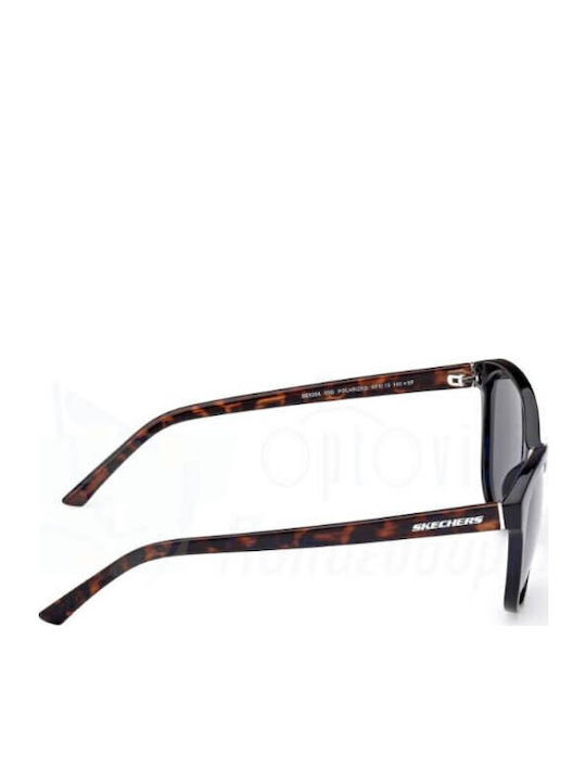 Skechers Women's Sunglasses with Black Plastic Frame and Black Polarized Lens SE6264 05D