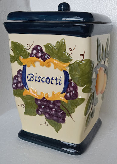 Melina's Collection Ceramic Cookie Jar Multicolour 15x16x28cm