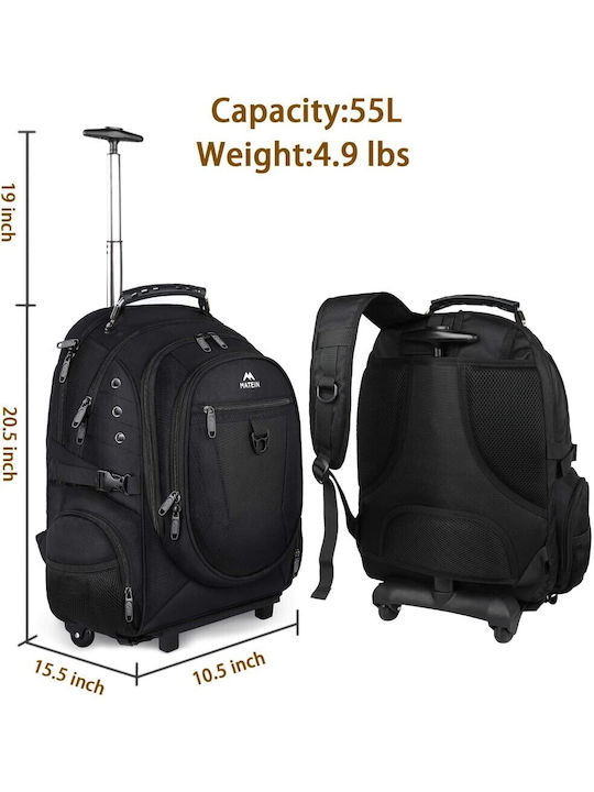 Matein Чанта с Колелца 15.6" Черна 1271