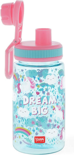 Legami Milano Unicorn Kids Water Bottle Unicorn Plastic Light Blue 400ml