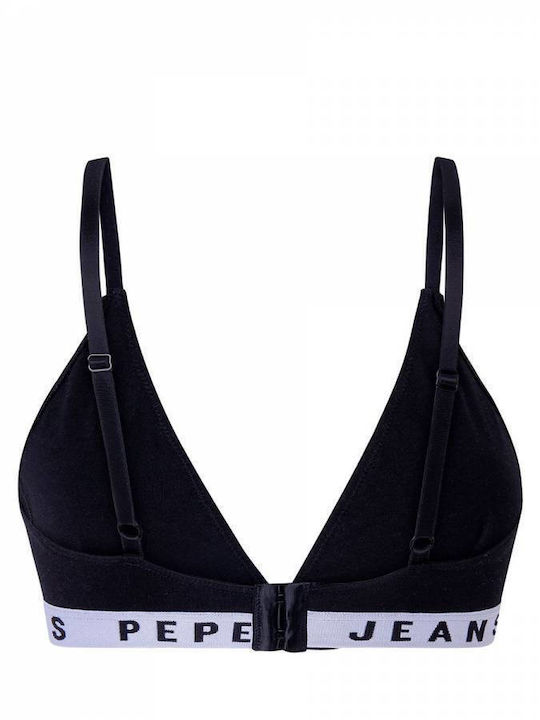 Pepe Jeans Logo B Bralette Σουτιέν Μαύρο