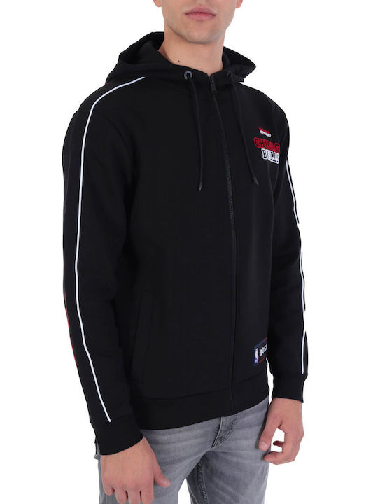 Hugo Boss Men's Sweatshirt Jacket with Hood Black