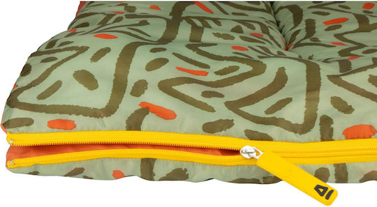 Abbey Camp Sleeping Bag Kids 2 Season Green/Orange