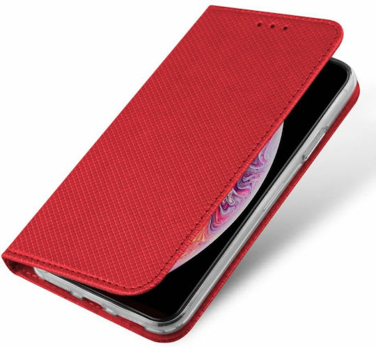 NetOne STYLE SMART Book Din Piele Artificială Roșie (Poco C40)