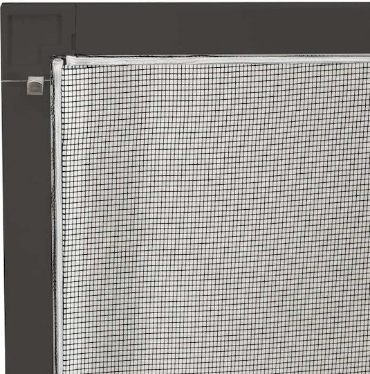 vidaXL Moskitonetz Fenster Dauerhaft aus Aluminium Grau 100x80cm
