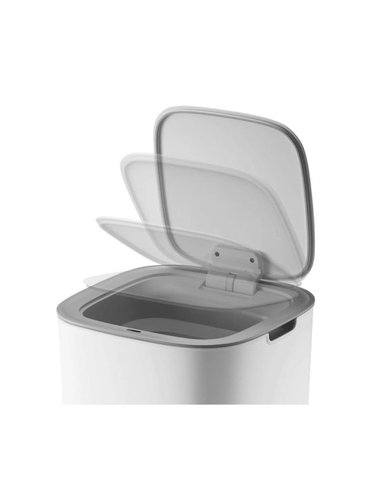 Eko Morandi Waste Bin Waste Plastic with Photocell White 27.1x27.1x59.1cm 1pcs