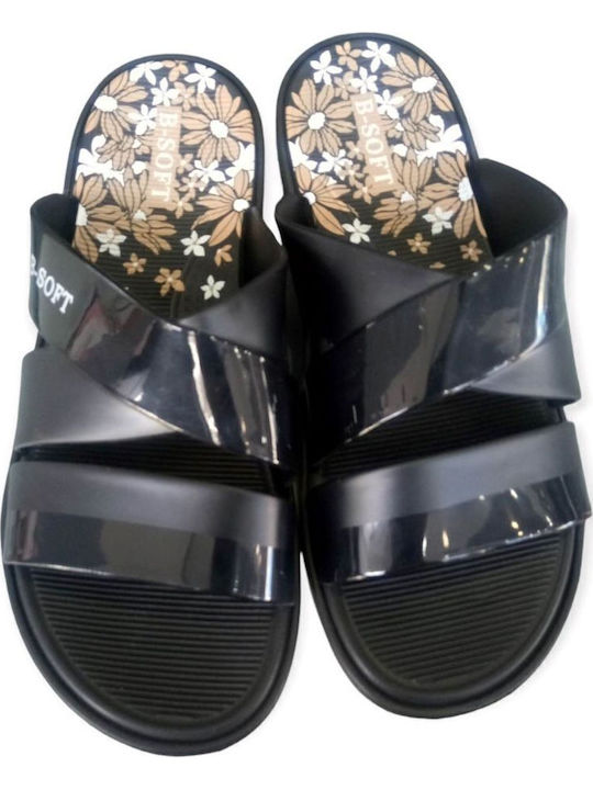 1785-19 Frauen Flip Flops in Schwarz Farbe