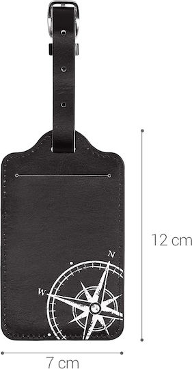 KWmobile Navigational Compass Ετικέτα Βαλίτσας Λευκή 2τμχ
