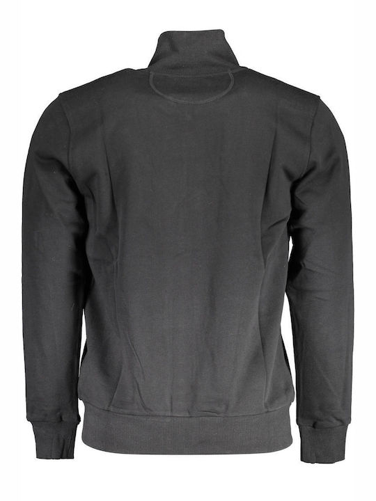 La Martina Herren Sweatshirt Jacke mit Taschen Schwarz