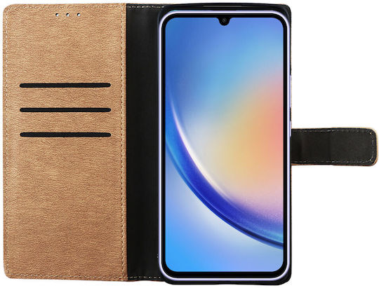 Volte-Tel Allure Magnet Clip Book Δερματίνης Χρυσό (Galaxy A34)
