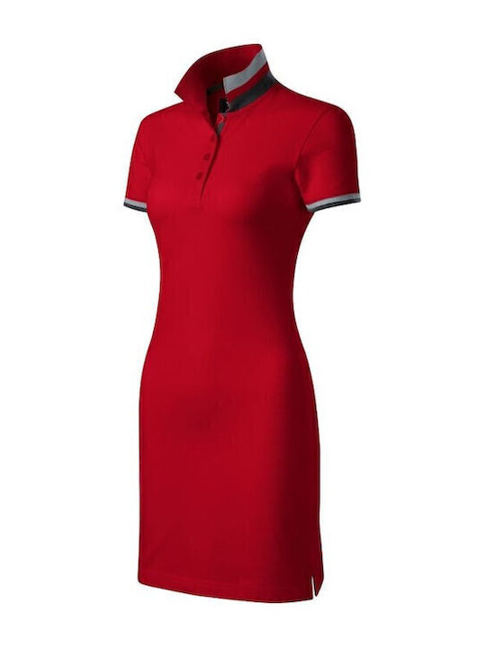 Sommer Mini Sportlich Damenkleid Kurzärmelig Rote