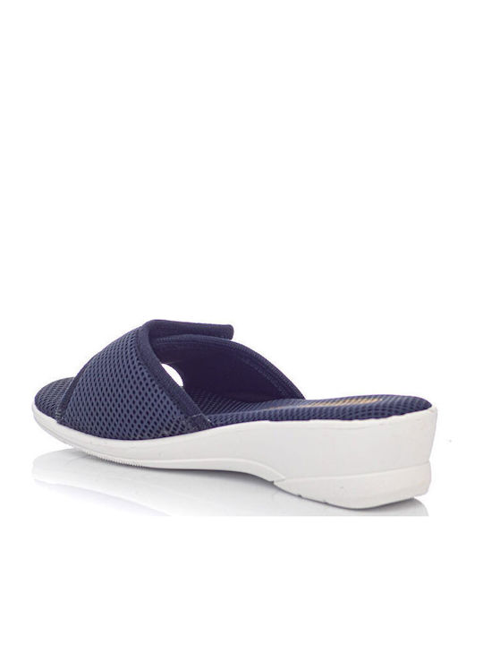 Platforme Dama Anatomici Tip Slip On Albastru Marin