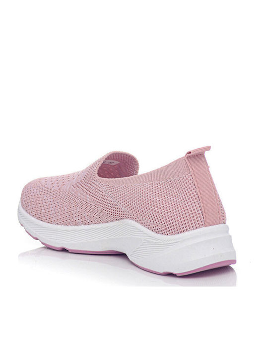 Stoff Anatomisch Damen Slip-Ons Rosa
