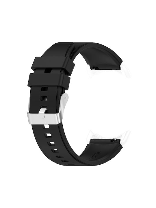 Techsuit Watchband 20mm W026 Λουράκι Σιλικόνης Μαύρο (Pixel Watch - Samsung Galaxy Watch 4 - Active 1 - 2 (40 mm / 44 mm) - Huawei Watch GT - GT 2 - GT 3 (42 mm))