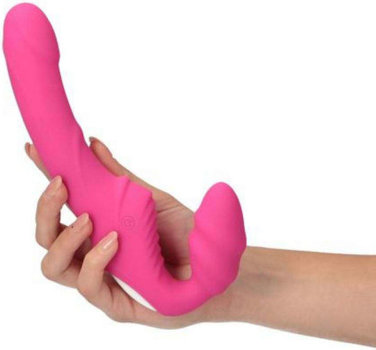 Toyz4lovers Elys Love Gun Strapless Strap On with Dildo with Vibration in Pink Color