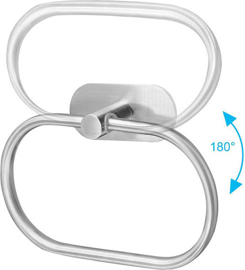 Single Wall-Mounted Bathroom Ring ​20.5x13.5cm Silver
