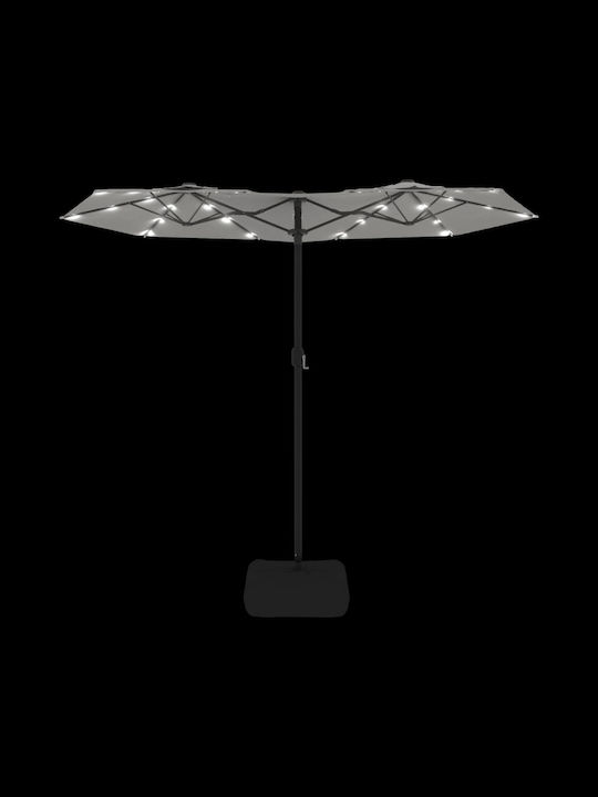Round Metal White 3.16x2.4m Garden & Terrace Parasol