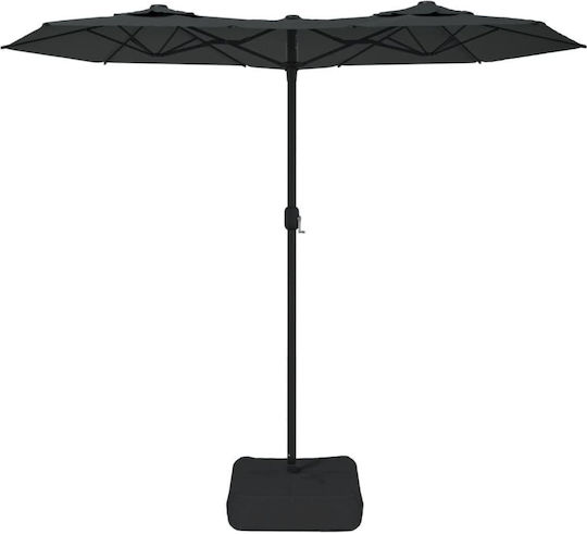 Garten & Terrassen Sonnenschirm Bodenständer Rund Metall Gray mit Ständer 3.16x2.4m 362963