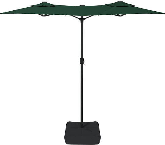 Garten & Terrassen Sonnenschirm Bodenständer Rund Metall Grün mit Ständer 3.16x2.4m 362962