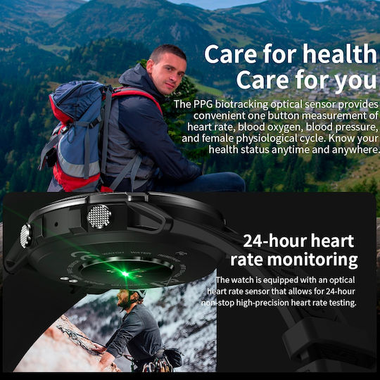 Aoke NX10 Smartwatch with Heart Rate Monitor (Black)