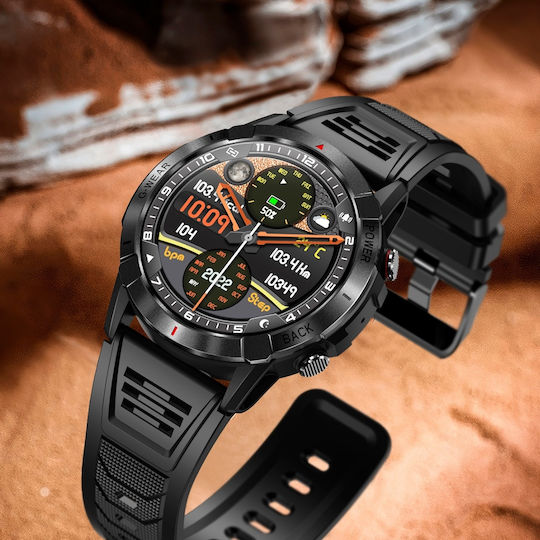 Aoke NX10 Smartwatch with Heart Rate Monitor (Black)