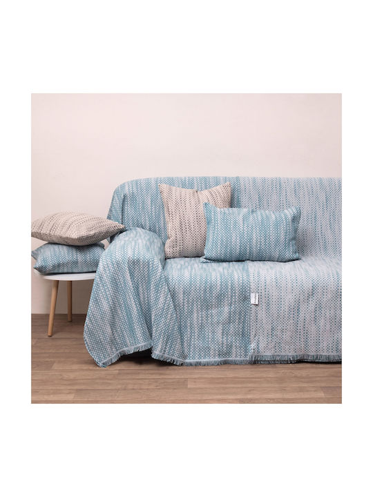 Anna Riska Sofa Cushion 1570 from 100% Cotton Lake Blue - 1570 32x52cm.